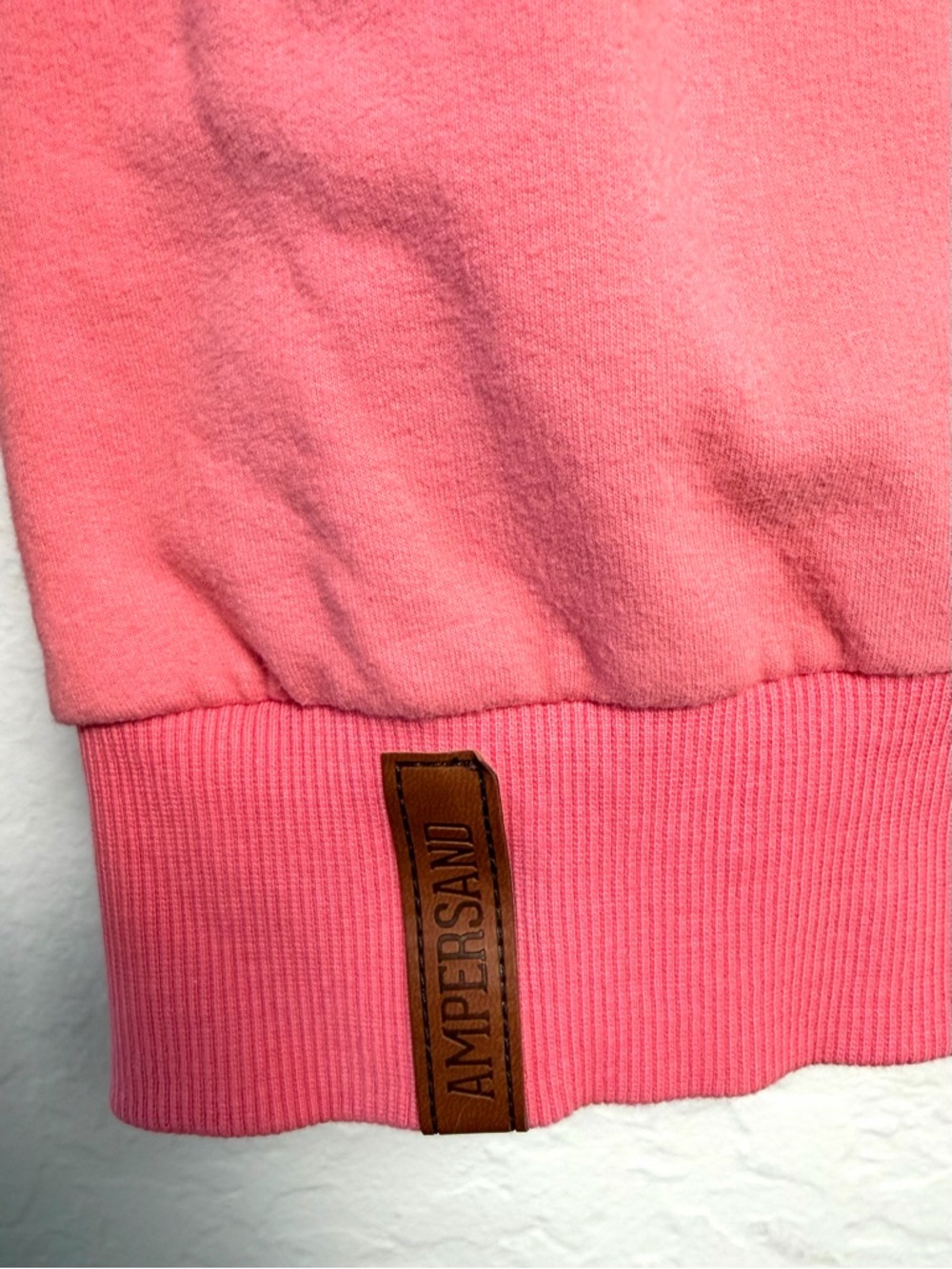 AMPERSAND AVE White, Pink & Teal Striped Sweatshirt Hoodie Pullover Size Small - Picture 4 of 9